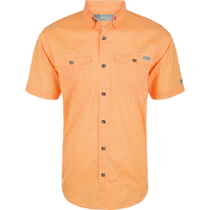 DRAKE Mens Frat Gingham Check Button-Down SS Shirt (DS2265) - Drake