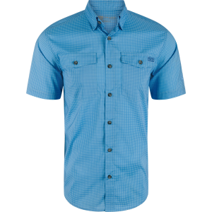 DRAKE Mens Frat Gingham Check Button-Down SS Shirt (DS2265) - Drake