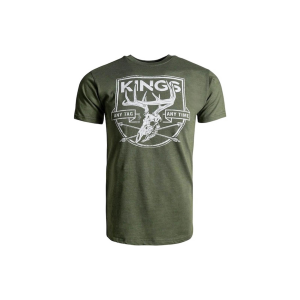 KINGS CAMO Men's Beam Buck Heather Military Green Tee (KSW463-HMG)