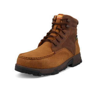 TWISTED X Men's 6in Amber Brown/Distressed Saddle Work Boots (MXCNWM4)