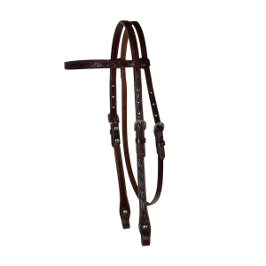 CIRCLE Y Classic Floral Tooled Browband Headstall (0233) - Circle Y