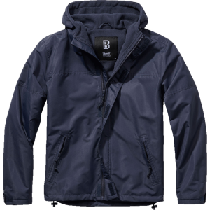 BRANDIT INDIVIDUAL WEAR Windbreaker Black Fleece-Lined Full Zip Jacket (3167-11002)