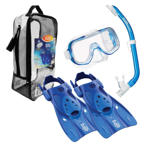 TUSA Mini-Kleio Hyperdry Youth Mask/Snorkel/Fins Travel Set (UP-0201C)