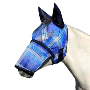 KENSINGTON PROTECTIVE PRODUCTS 73% UV Blocking Deluxe Fly Mask w/ Removable Nose, Soft Mesh Ears & Forelock Opening (KFM421) - Kensington Protective Products