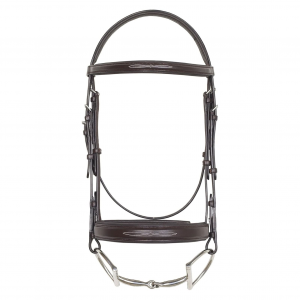CAMELOT Fancy Wide Noseband Comfort Brown Padded Bridle (467676BRN)