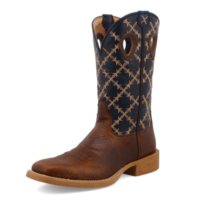 TWISTED X Men's 12in Tech X Rustic Brown/Navy Western Boots (MXTR004)