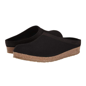 HAFLINGER Unisex GZL Leather Trimmed Arch Support Wool Clogs - Haflinger