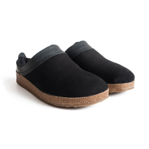 HAFLINGER Women's Snowbird Arch Support Shearling Leather Clogs - Haflinger