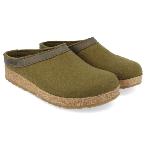 HAFLINGER Unisex GZL Olive Green Slippers (713001-116) - Haflinger
