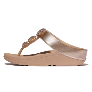 Fitflop FITFLOP Fino Beadie-Button Metallic Toe-Post Sandals (IU1) - $92.99 at gritroutdoors.com