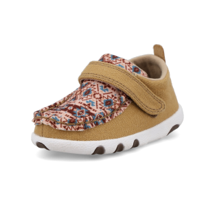 TWISTED X Infant's Hooey Driving Moc Beeswax/Aztec Multi Casual Shoes (IHYC007) - Twisted X