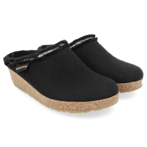 HAFLINGER Unisex Fringe Black Clogs (762017-3) - Haflinger