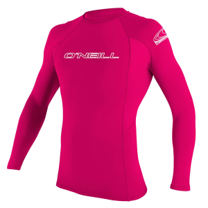 O'NEILL Youth Basic Skins 50+ Watermelon Long Sleeve Rash Guard (3346-182) - O'neill