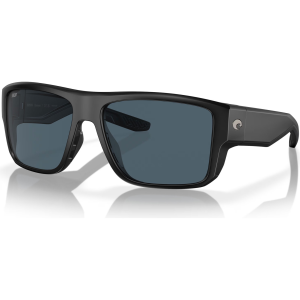 COSTA DEL MAR Men's Taxman Matte Black/Gray 580p Polarized Sunglasses (06S9116-91160659)