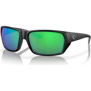 COSTA DEL MAR Men's Tailfin Matte Black/Green Mirror 580p Polarized Sunglasses (06S9113-91130760)