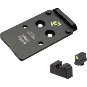 NIGHT FISION NF RMR/507c to Glock Full Size MOS Optic Plate with Tritium Yellow Front Sight Combo (GLK-OPBS-RMR-MOS-YGZX)