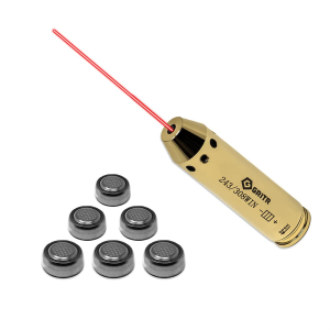 GRITR Red Laser Bore Sighter for Pistols/Rifles w/ Included Batteries
