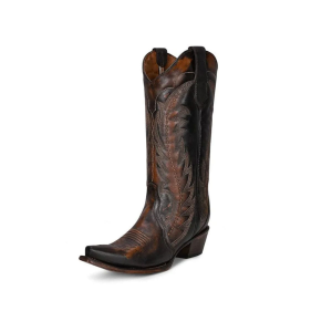 CIRCLE G by CORRAL Women's Brown/Tan Embroidery and Triad Western Boots (L5872-M-05)