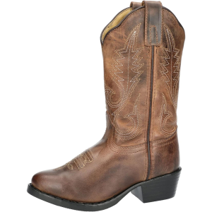 SMOKY MOUNTAIN BOOTS Kid's Annie Brown Leather Cowboy Boots (3435)