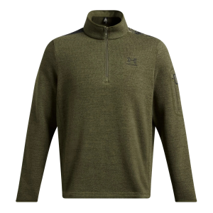 UNDER ARMOUR Men's Expanse Freedom 1/4 Zip Marine OD Green/Baroque Green Sweater (1386757-390) - Under Armour