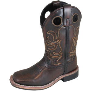 SMOKY MOUNTAIN BOOTS Kids Landry Chocolate Brush Off Western Boots (3722)
