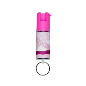 SABRE Pink Abstract 25 Bursts Pepper Spray with Key Ring (KR-NBCF-02)