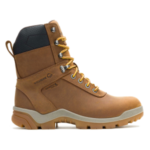 WOLVERINE Men's Vantage HyperRest 8in Soft Toe Dark Tan Work Boots (W250065)