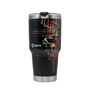 GRITR Stainless Steel Insulated Tumbler 20oz & 30oz - Travel Cup w/ Lids & Straw - Gritr