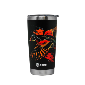 GRITR Stainless Steel Insulated Tumbler 20oz & 30oz - Travel Cup w/ Lids & Straw - Gritr