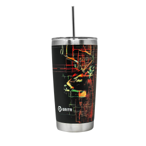 GRITR Stainless Steel Insulated Tumbler 20oz & 30oz - Travel Cup w/ Lids & Straw - Gritr