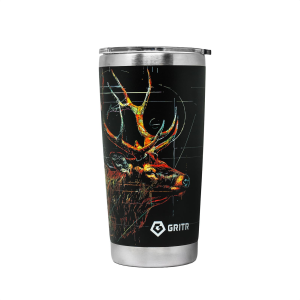GRITR Stainless Steel Insulated Tumbler 20oz & 30oz - Travel Cup w/ Lids & Straw - Gritr
