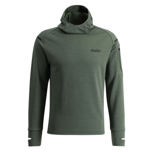 SWIX Men's Pace Black Midlayer Hooded Sweater (10058-23-10000) - Swix