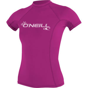 O'NEILL Women's Basic 50+ S/S Fox Pink Rash Guard (3548-173) - O'neill
