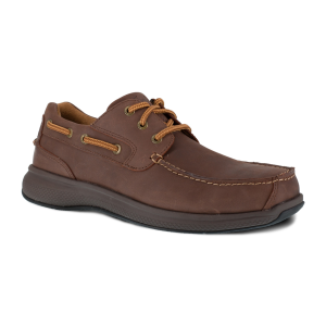 FLORSHEIM Men's Bayside Brown Steel Three Eye Tie Boat Shoe (FS2326)