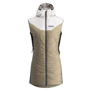 SWIX Women's Infinity Black/Magnet Insulated Long Vest (10145-24-10153) - Swix