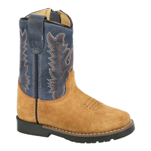 SMOKY MOUNTAIN BOOTS Kid's Autry Tan/Blue Leather Western Boots (3429T) - Smoky Mountain Boots