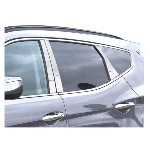 QAA 6-Piece Stainless Steel Pillar Post Trim Fits Hyundai Santa Fe 2013-2018 (PP13336)