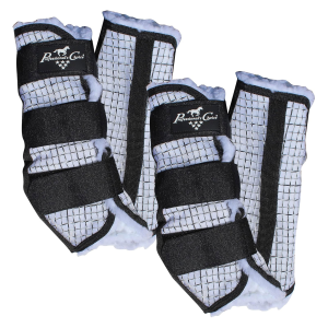 PROFESSIONAL'S CHOICE Fleece Lined 4-Pack Fly Boots (PCFBVP-GRY/BLA)