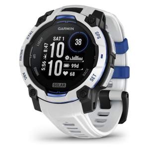 GARMIN Instinct 3 Solar 45mm Whitestone With Whitestone/Bolt Blue Band GPS Smartwatch (010-02934-03)