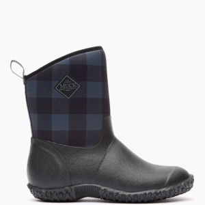 MUCK BOOT Womens Muckster II Black/Gray Plaid Mid Boots (WM2-1PLD-Black)
