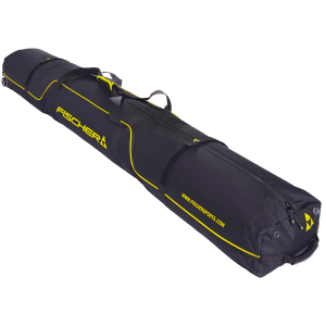 FISCHER XC Performance Black/Yellow Ski Bag with Wheels for 5 Pair (Z02825)