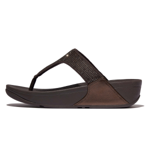 FITFLOP Women's Lulu Crystal Toe-Post Sandals (EJ8)