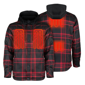FIELDSHEER Men's Flannel Heated 7.4V Hoodie Jacket (MWMJ540)