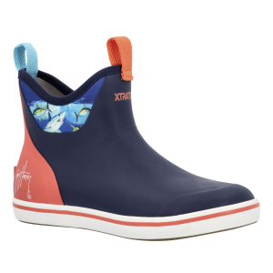 XTRATUF Men's ADB Guy Harvey 6in Navy/Emberglow/Shark Ankle Deck Boots (XMABGH20)