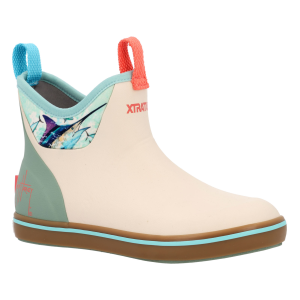 XTRATUF Women's ADB Guy Harvey 6in Bone White/Iceberg/Marlin Ankle Deck Boots (XWABGH10)