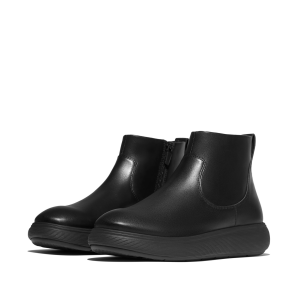 FITFLOP IQ-Comff Leather Zip Ankle Boots (E2Z)