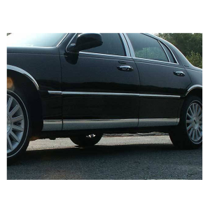 QAA 8-Piece Stainless Steel Rocker Panel Trim Fits Lincoln Town Car 1998-2011 (TH38680)