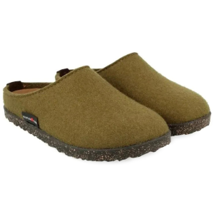 HAFLINGER Women's Manhattan Olive Green Slippers (391001-116)