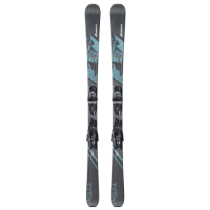 NORDICA Women's Wild Belle 78 with TP2 Compact 10 FDT Bindings Black/Aqua Alpine Skis Set (0A5442SA001)