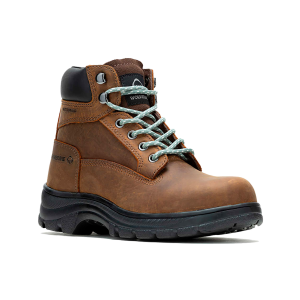WOLVERINE Womans Carlsbad Steel Toe Sudan Brown Work Boot (W241012)